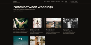 GRAIN photography package page with deposit