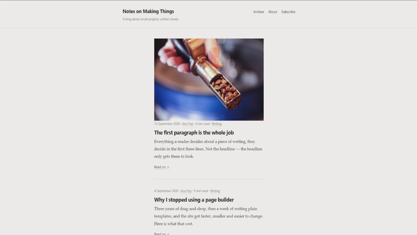 LEDE free WordPress writing theme video preview