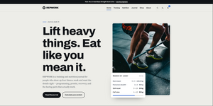 REPWORK fitness blog Shopify theme homepage