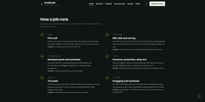 Plumbline theme project detail page