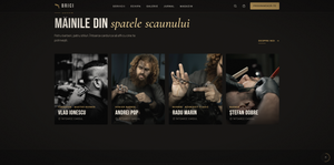 BRICI rotating 3D gallery and barber team cards