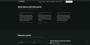 Plumbline theme about and team section