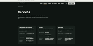 Plumbline theme testimonials section